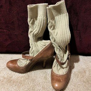 Diba Women’s Textile and Leather boots in size 10M